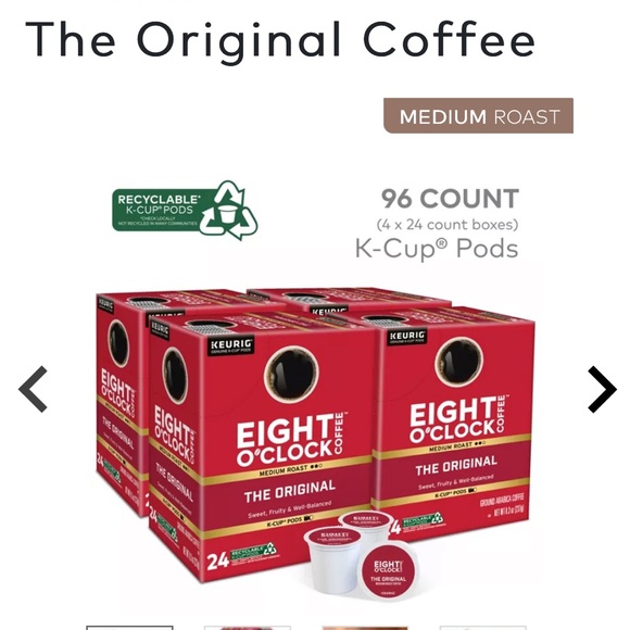 Eight O'clock Coffee Other - Medium Roast K-Cup Pods, Red